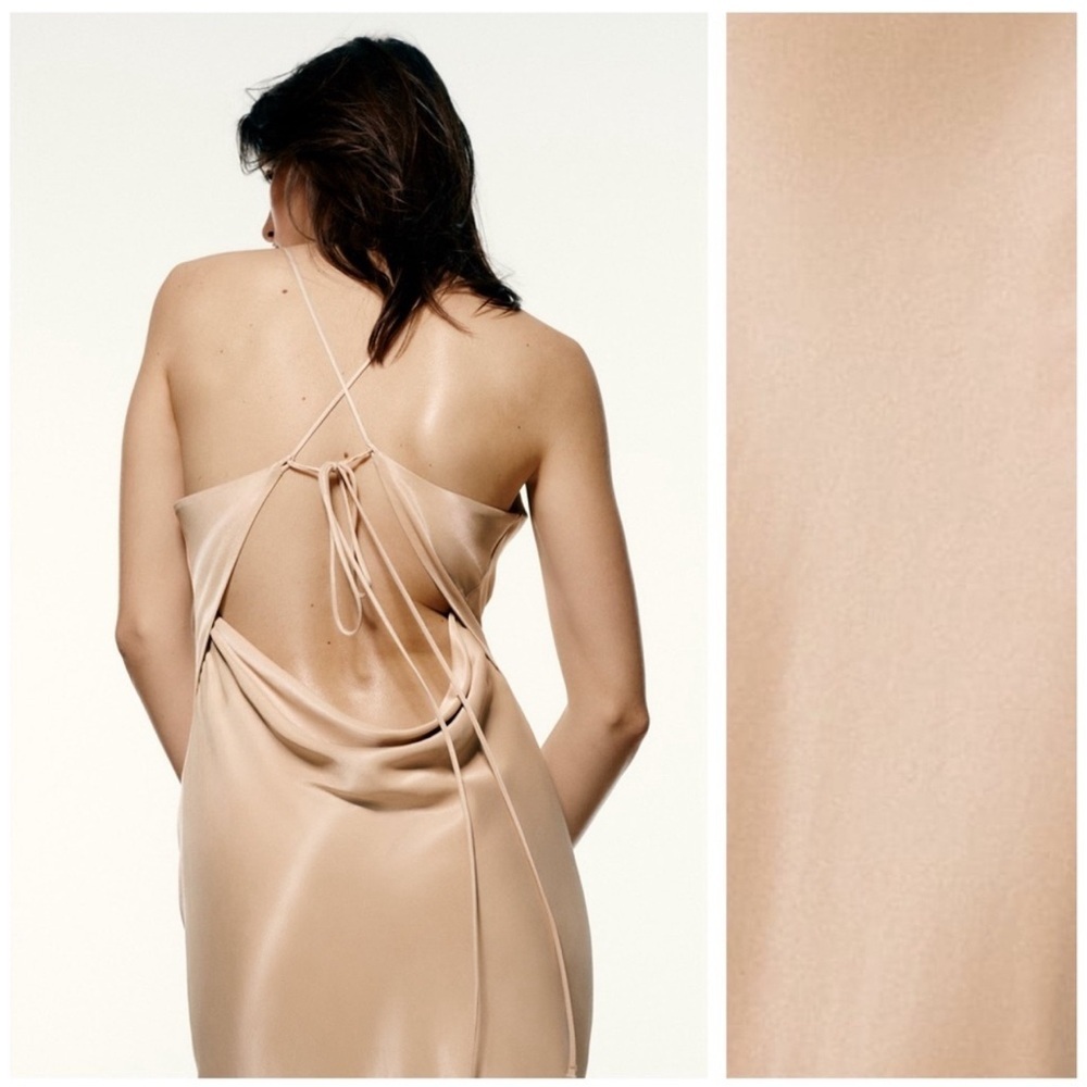 NWOT Zara Chain Link Slip Dress Size M - Picture 3 of 5